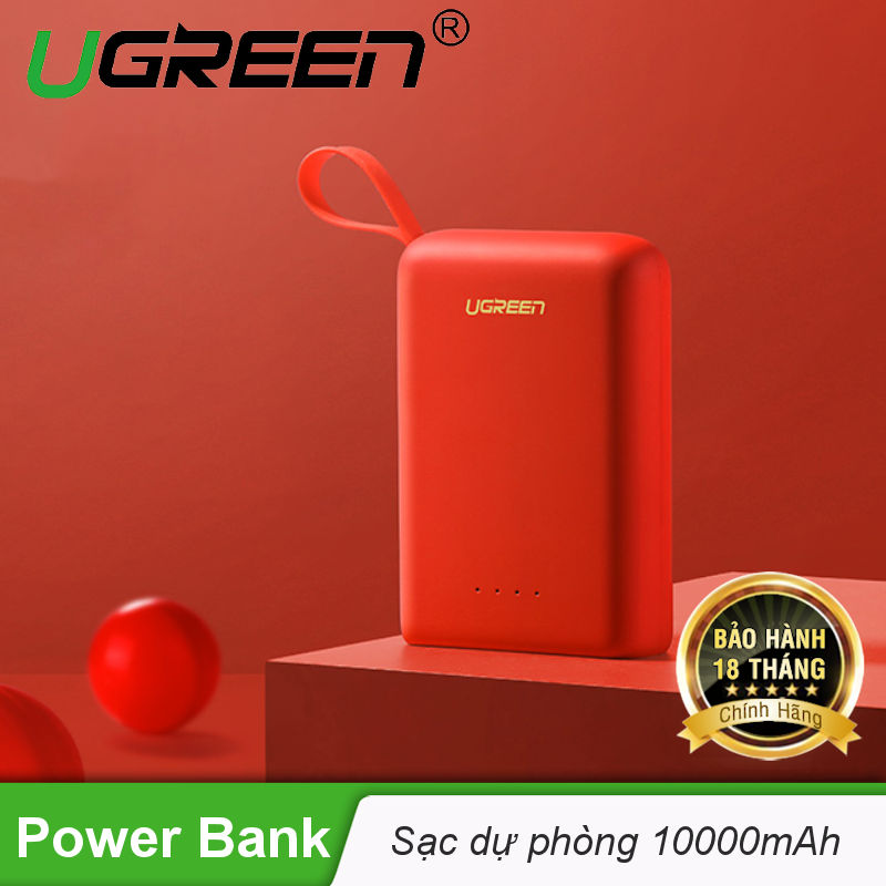 Sạc dự phòng 10000mAh có móc treo tay, 2 cổng sạc USB sử dụng cùng lúc 2 điện thoại, hỗ trợ 2 cổng Micro USB và USB type C UGREEN PB133 60197 Sạc dự phòng 10000mAh có móc treo tay, 2 cổng sạc USB sử dụng cùng lúc 2 điện thoại, hỗ trợ 2 cổng Micro USB và USB type C UGREEN PB133 60197