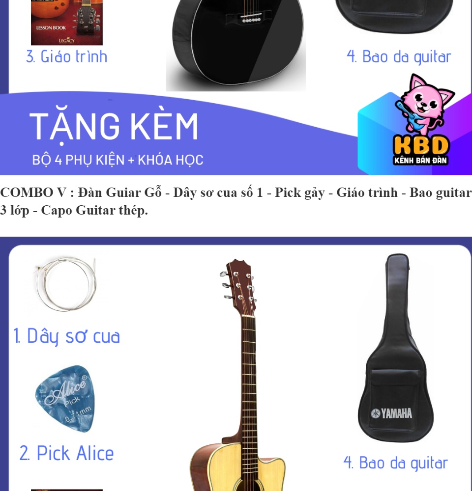 Đàn Guitar Acoustic Cao cấp Siam Sound chính hãng nhập khẩu Thái Lan. Bảo hành