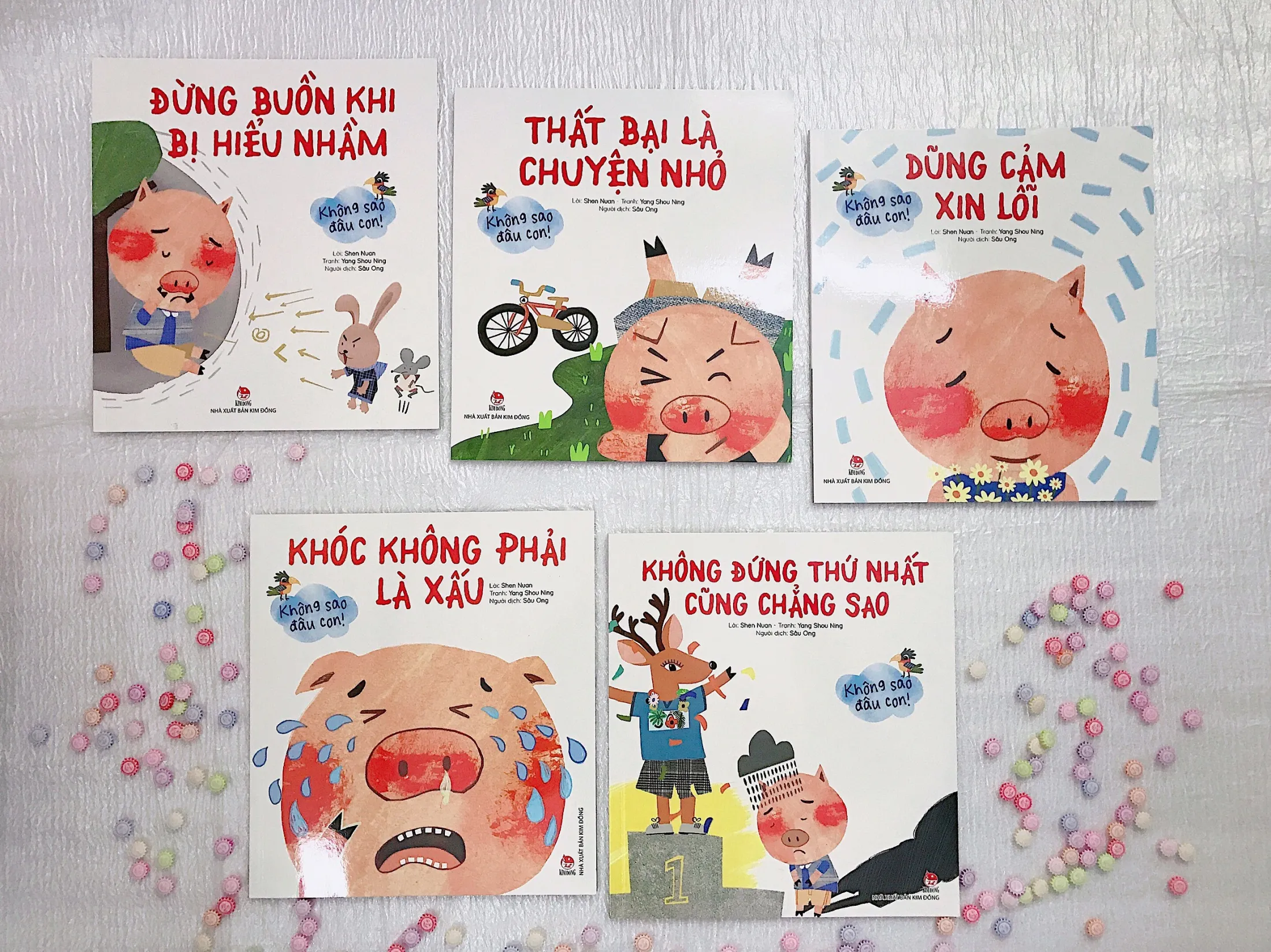 Bộ 5 Cuốn Sách Heo Con Không Sao Đâu- Sách phát triển kỹ năng sống