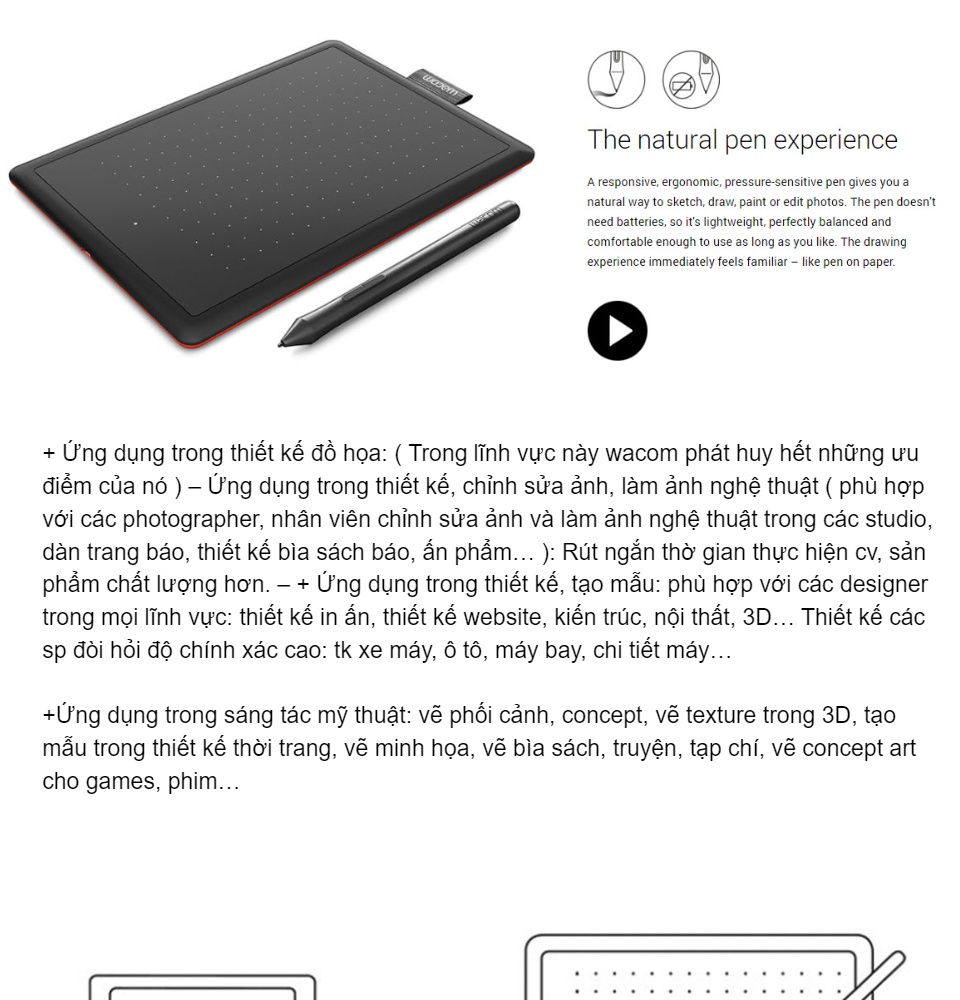 Bảng vẽ CTL672 ( kích thước lớn) dùng cho thiết kế và đồ họa ( màu đỏ cao cấp) Bảng