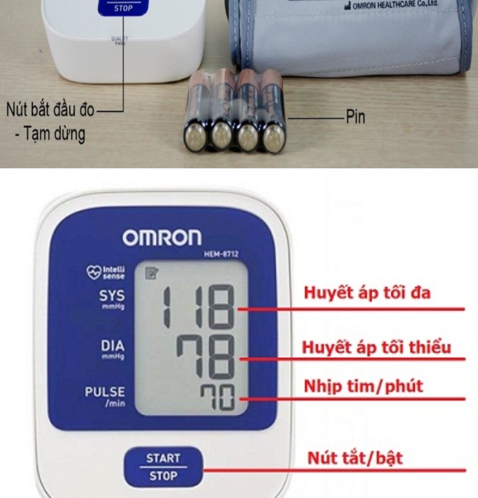 Máy Đo Huyết Áp Tự Động OMRON HEM - 8712 Công Nghệ Intellisense Tiên Tiến