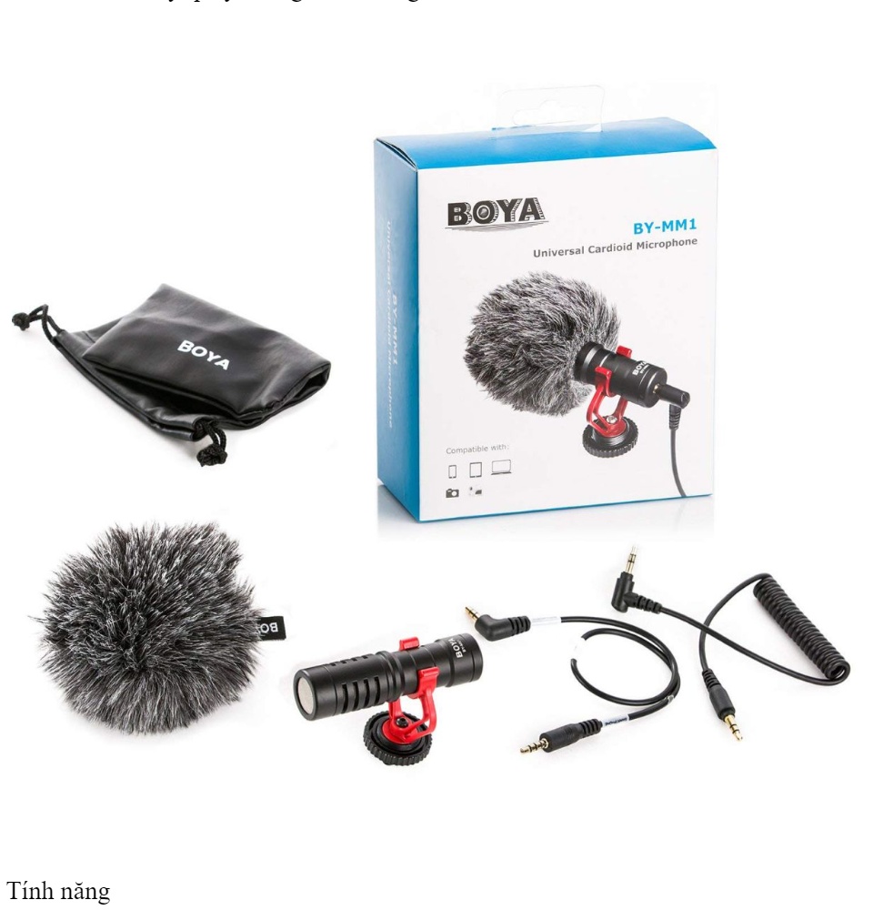 Mic Thu Âm Điện Thoại & Máy Ảnh Máy Quay DSLR - BOYA BY-MM1 Thiết