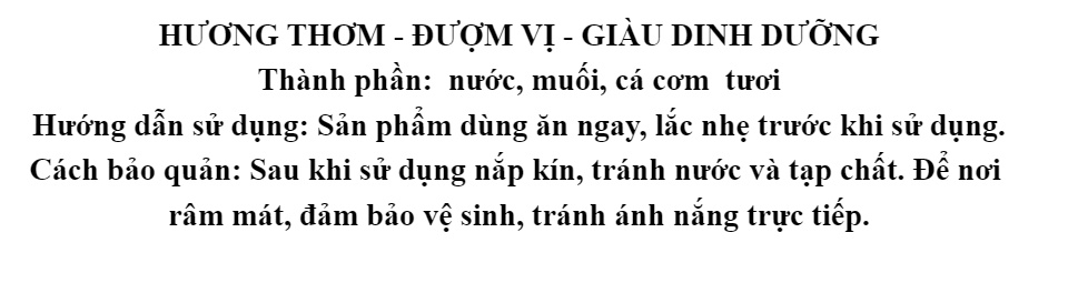 2 Hủ Mắm Cá Cơm nguyên con Dì Cẩn Đặc Sản Đà Nẵng Hủ Lớn 500 gam