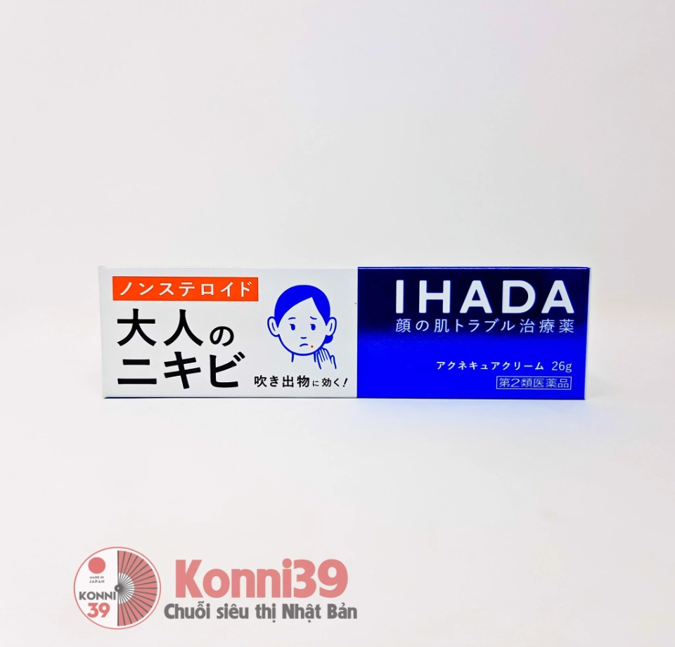 KEM NGỪA MỤN SHISEIDO IHADA 26G HÀNG NỘI ĐỊA NHẬT chiết xuất từ thành phần tự nhiên cải thiện vấn đề mụn trên da thẩm thấu nhanh giúp giảm viêm giảm sưng đỏ