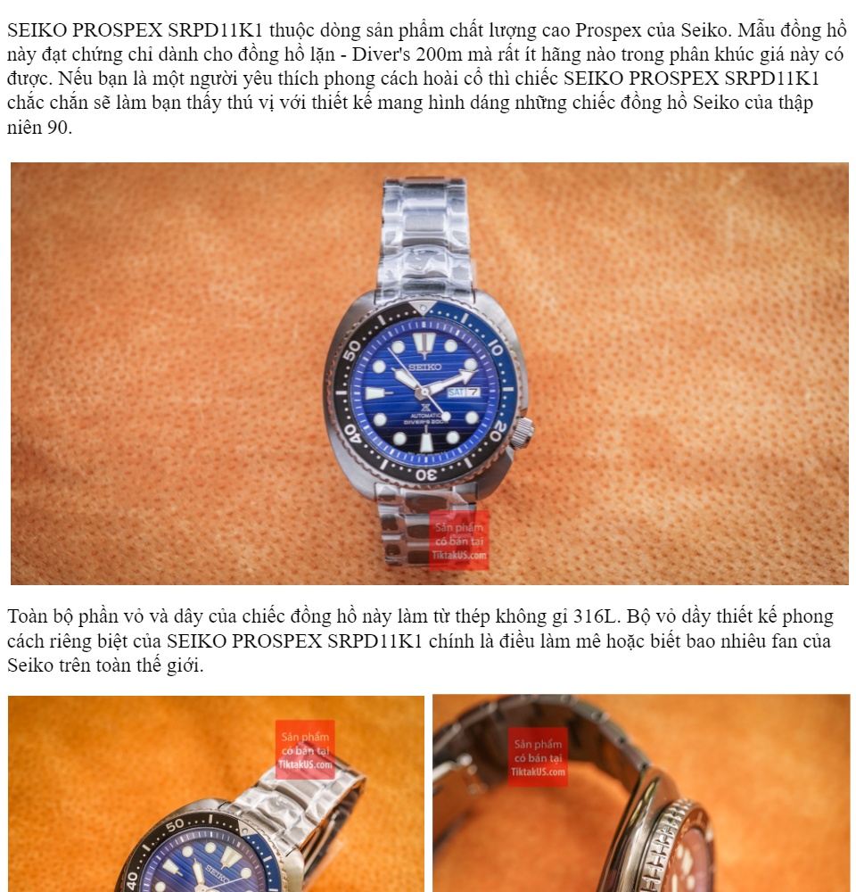 [hcm]đồng hồ nam dây sắt seiko special edition prospex srpd11k1 save the ocean size 45mm dây thép không gỉ chống nước 200m trữ cót 40 tiếng 2
