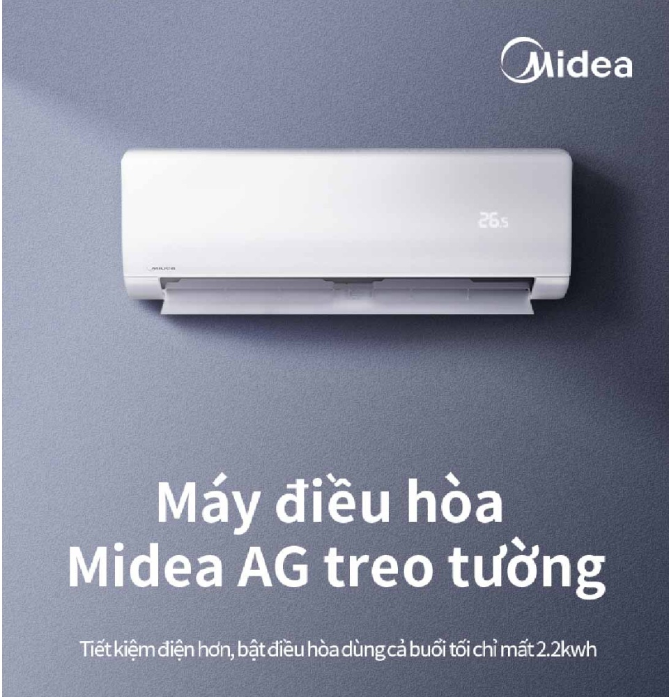 Máy Lạnh Midea Inverter 1HP MSAG-10CRDN8 2020 - Tiết kiệm 70% Điện Lọc Khuẩn Tới
