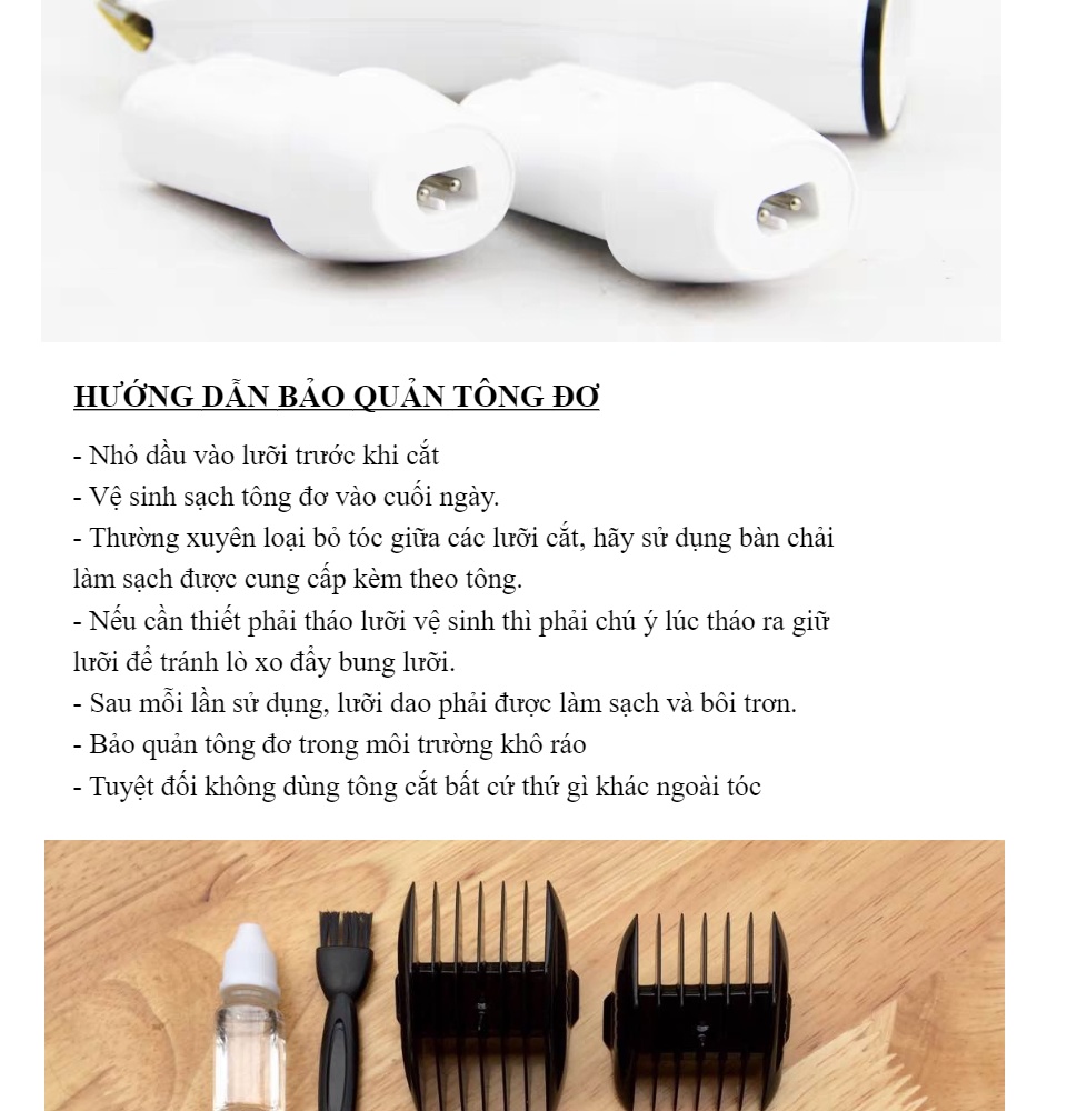tông đơ cạo trắng tông đơ wahl không dây - Tông Đơ Cắt Tóc Đa