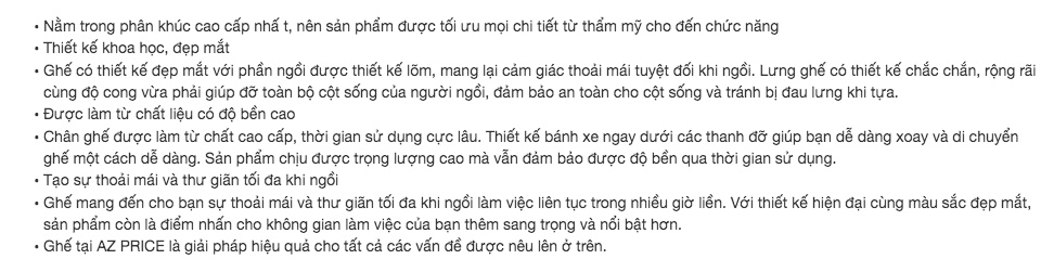 Ghế Văn Phòng Thông Minh Ngả Lưng AZ PRICE 004 New 2020 - Nhập Khẩu AZP