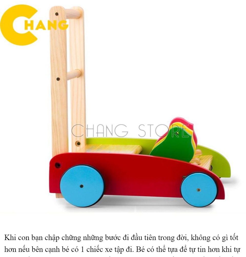 Xe tập đi cho bé Xe gà tập đi Xe đẩy tập đi bằng gỗ