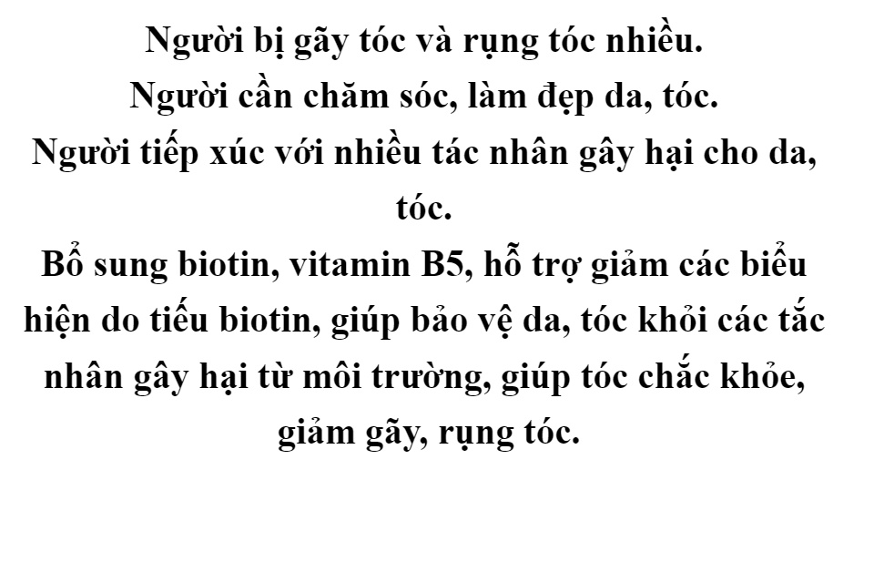 Viên uống bổ sung Biotin Vitamin B5 giúp bảo vệ da chăm sóc tóc Rostex Hộp 60 viên - Rostex
