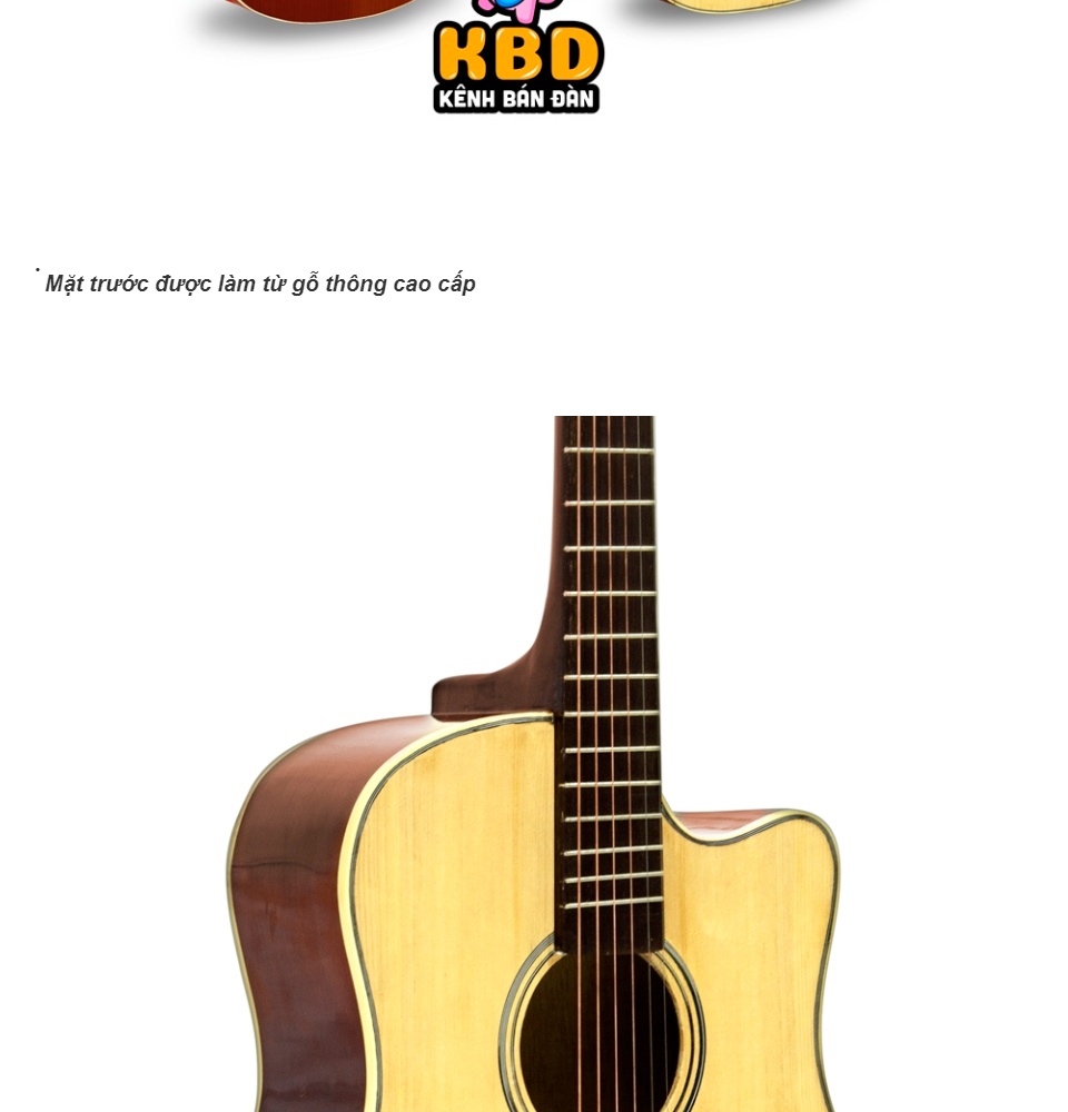 Đàn Guitar Acoustic Cao cấp Siam Sound chính hãng nhập khẩu Thái Lan. Bảo hành trọn đời. Có ty chỉnh cong cần 2 chiều. Tặng kèm bộ Full phụ kiện đàn. Không bị ngứa tay khi sử dụng