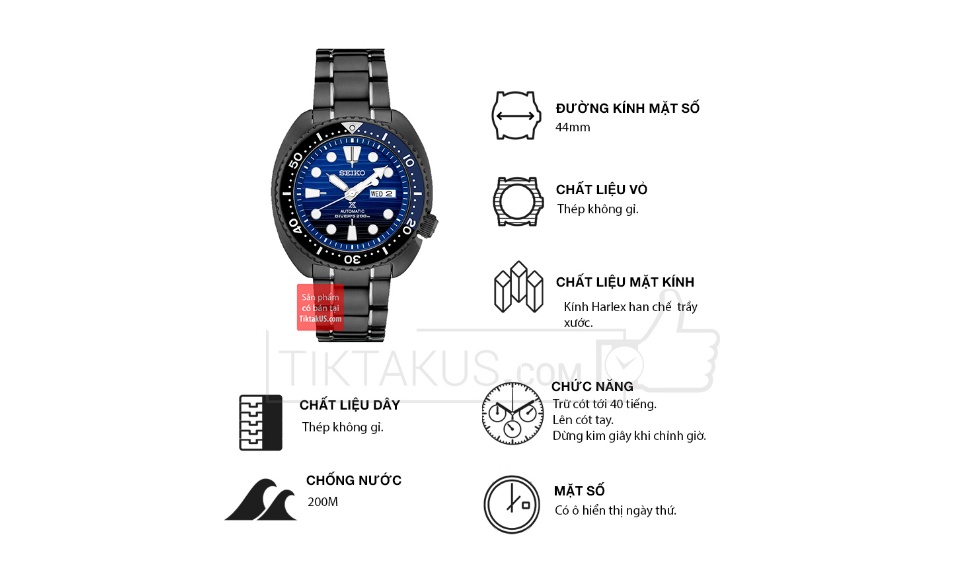 [hcm]đồng hồ nam dây sắt seiko special edition prospex srpd11k1 save the ocean size 45mm dây thép không gỉ chống nước 200m trữ cót 40 tiếng 1