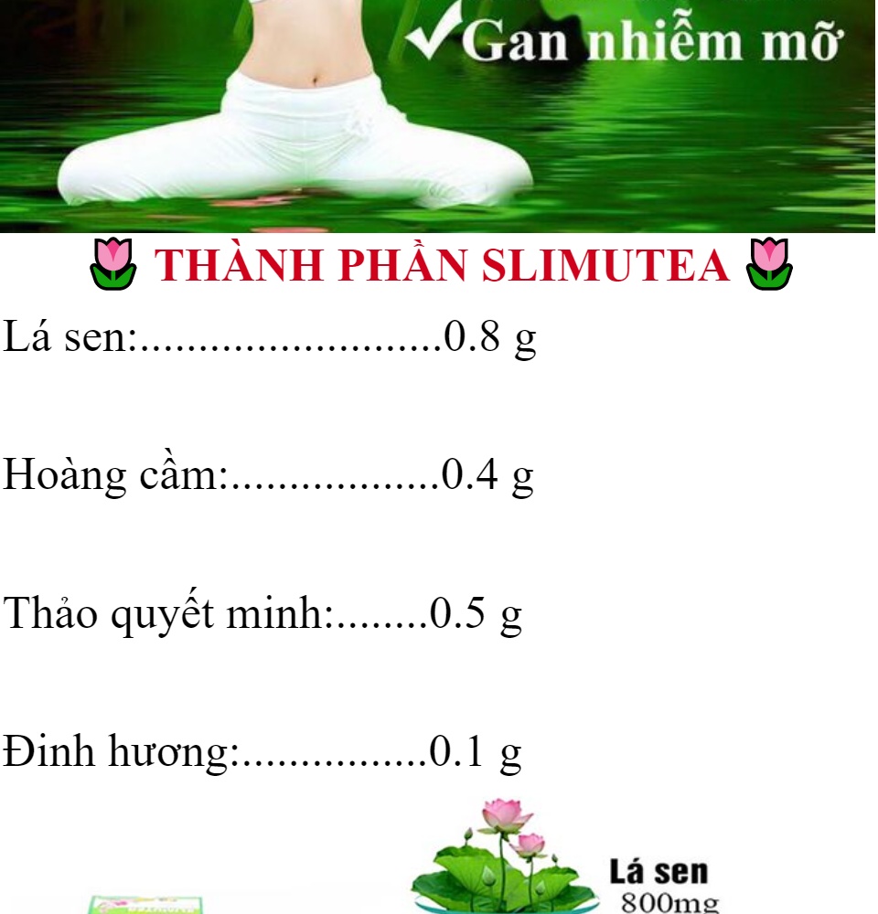 [hcm]liệu trình 1 tháng 2 hộp trà giảm cân giảm béo giảm mỡ máu slimutea học viện quân y (20 gói x 2) 3