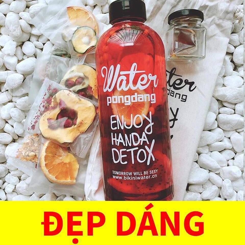 Hộp 30 Set Gói Trà Detox hoa quả sấy khô giảm cân, DETOX KOREA (ảnh thật) tặng kèm bình nhựa 1000ml - PKCB 6