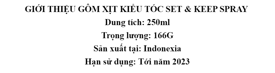 Gôm xịt tóc cao cấp đến từ Nhật Bản Gatsby Hair Spray Super Hard 250ml