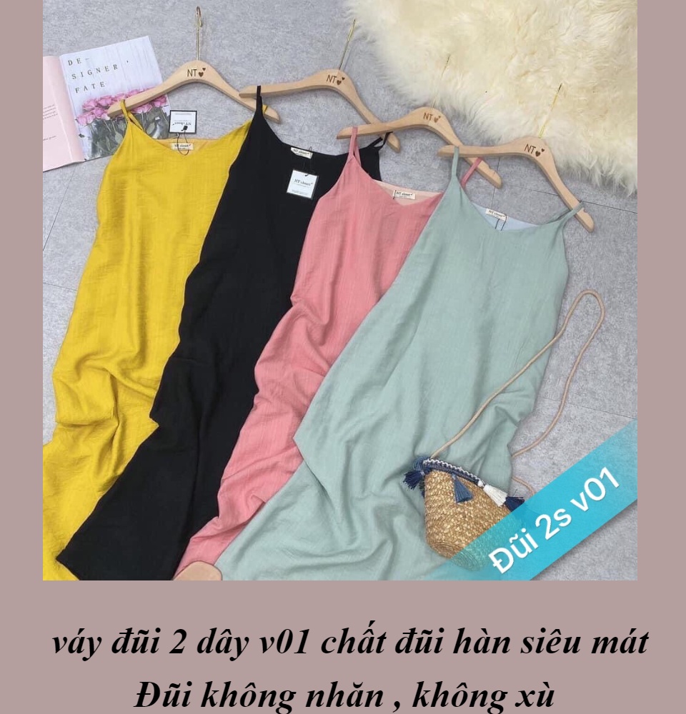 Yến Trần] Đầm Cami Chất Đũi Hàn 2 Dây V01 Hàng Chuẩn Bán Shop | Lazada.vn
