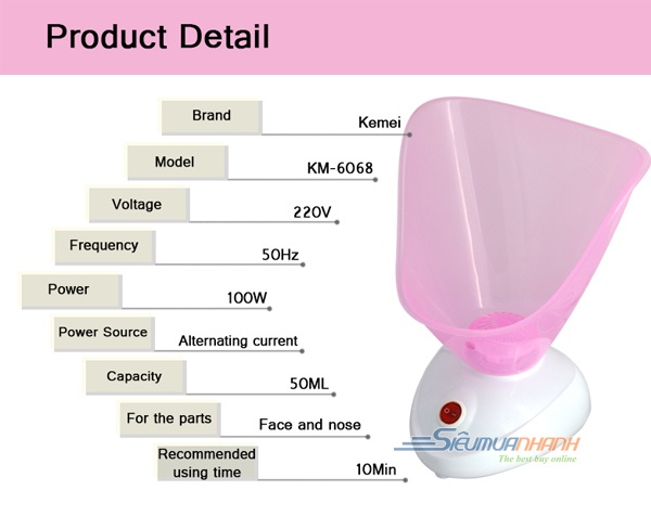 Máy xông hơi mặt Kamei KM-6068