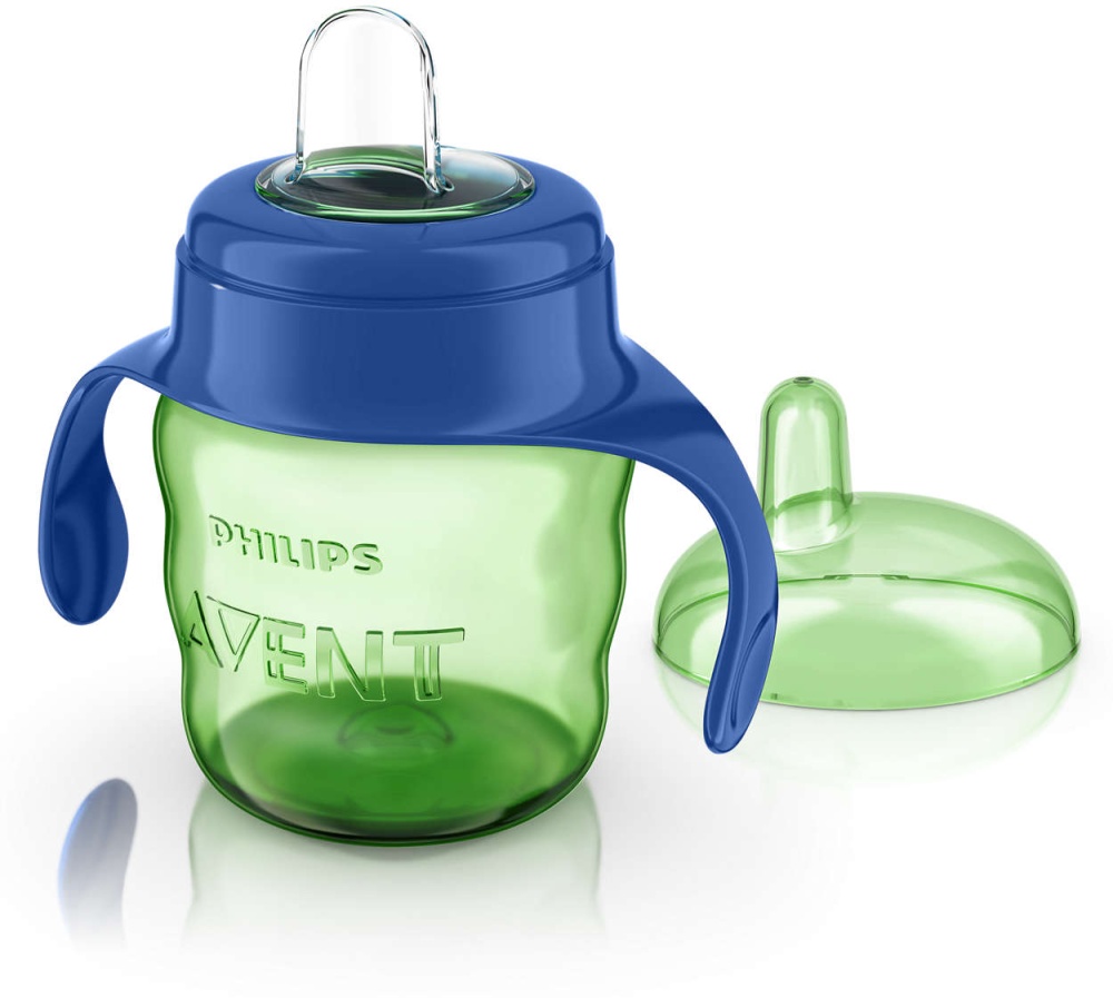 Bình tập uống Avent6M+ SCF551 200ml màu xanh