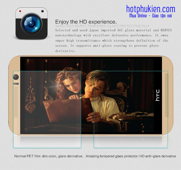 Dán cường lực HTC ONE M9 Nillkin 9H
