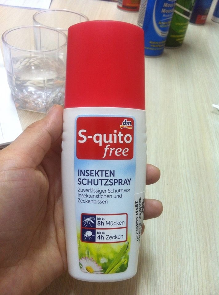 Xịt chống muỗi S-quito Free cho trẻ 2 tuổi trở lên 100ml