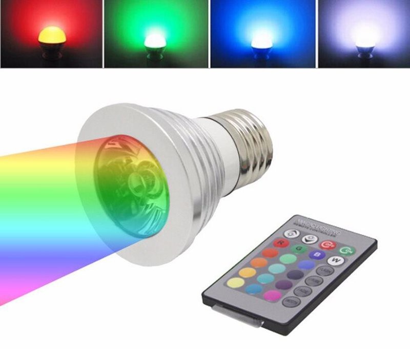 Bóng đèn Led đổi màu 3W đui E27 1