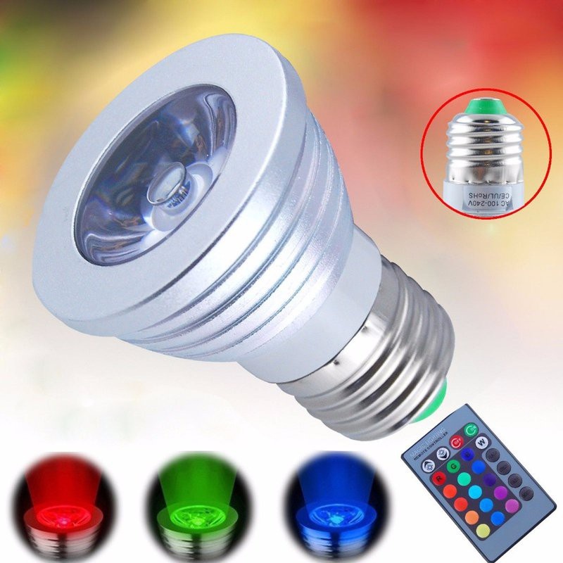 Bóng đèn Led đổi màu 3W đui E27 2