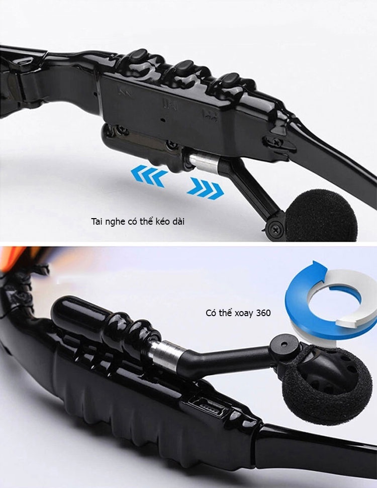 Mắt Kính Thời Trang Kiêm Tai Nghe Bluetooth 8