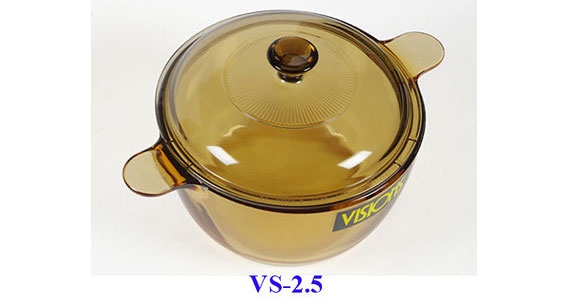 Nồi thủy tinh Visions 2.5L VS-2.5 chịu được sốc nhiệt tiện lợi