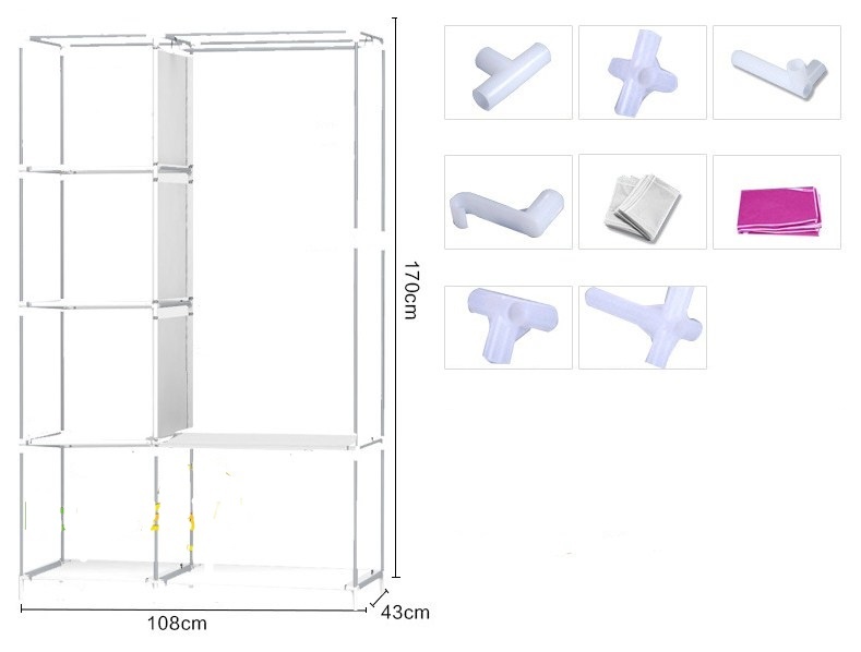 Kết quả hình ảnh cho Tủ vải quần áo 2 buồng 6 ngăn họa tiết 3D