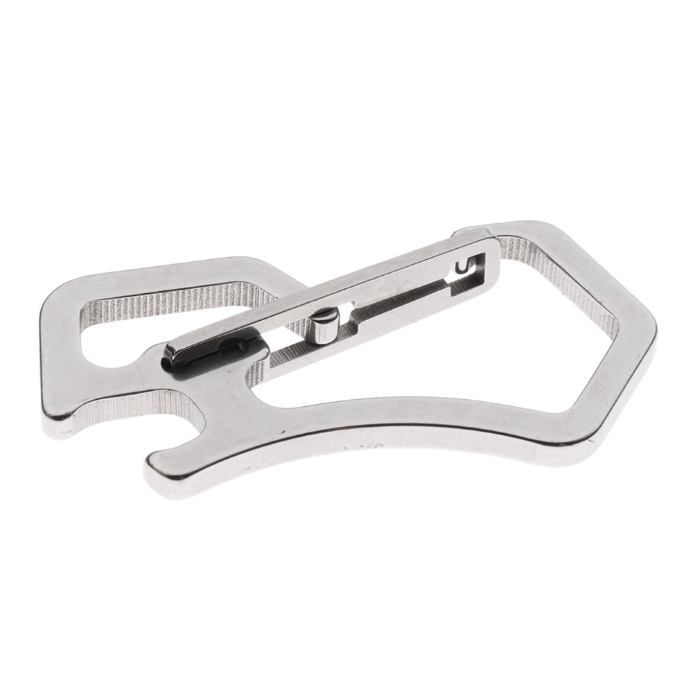 LazaraSport Chống Mất Móc Khóa Móc Đa Năng Khóa Kẹp Móc Khóa Dụng Cụ Mở Nắp Hộp Dụng Cụ Bạc-quốc tế 2