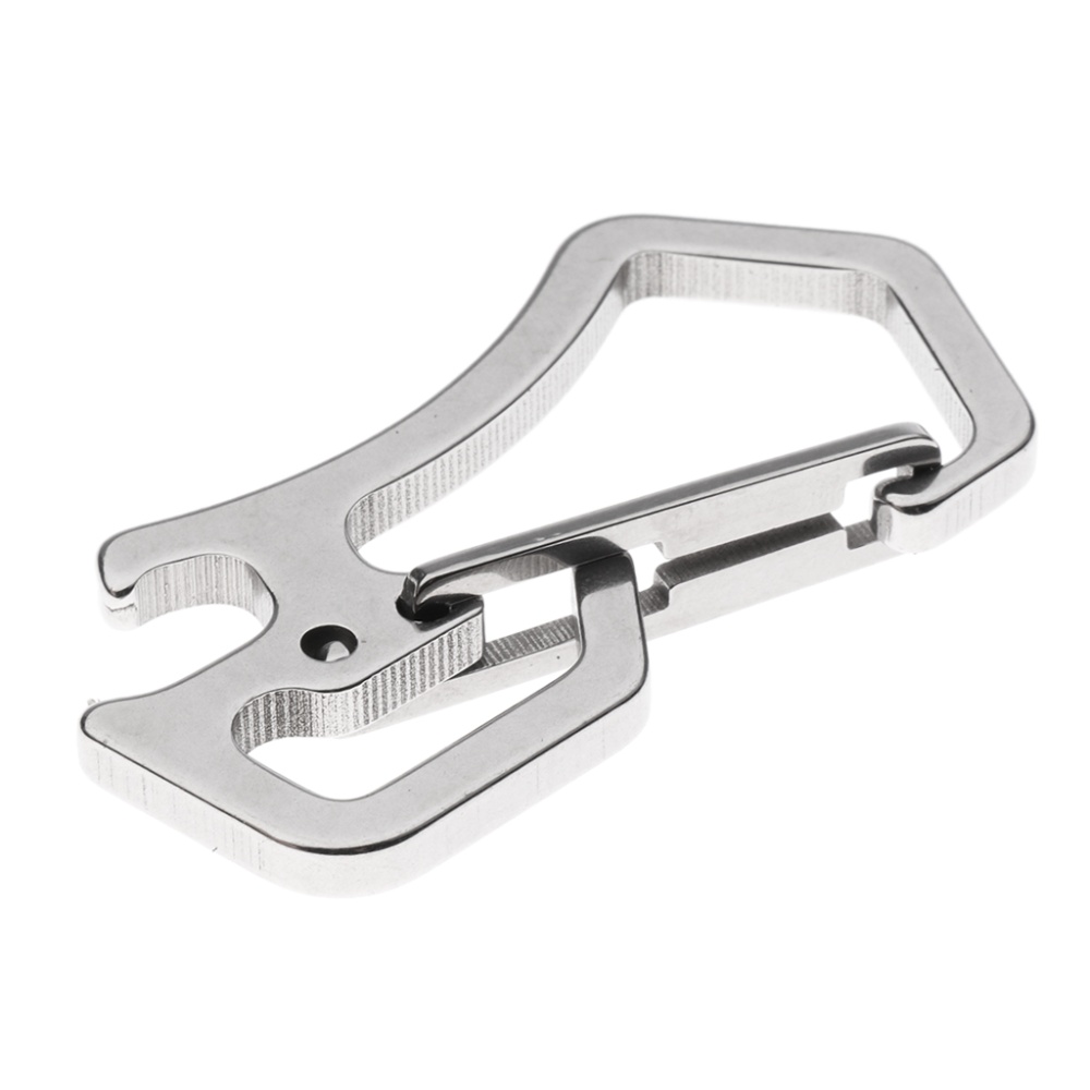 LazaraSport Chống Mất Móc Khóa Móc Đa Năng Khóa Kẹp Móc Khóa Dụng Cụ Mở Nắp Hộp Dụng Cụ Bạc-quốc tế 5