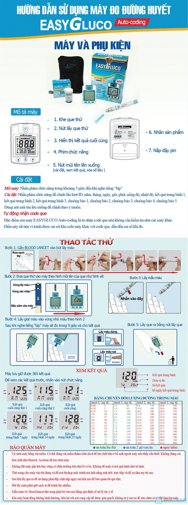 Máy đo đường huyết EasyGluco - 10
