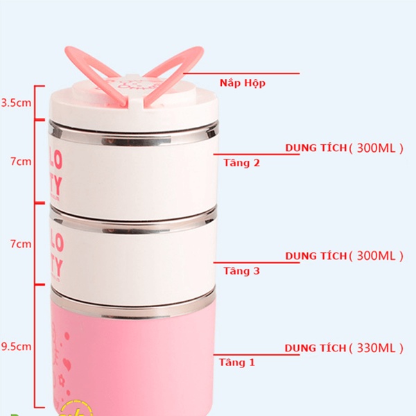 hộp cơm giữ nhiệt 3 tầng 3