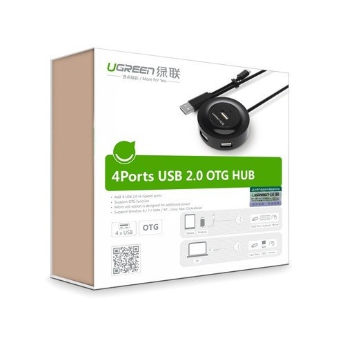 Bộ chia USB 4 cổng hỗ trợ OTG chính hãng Ugreen 20278 2