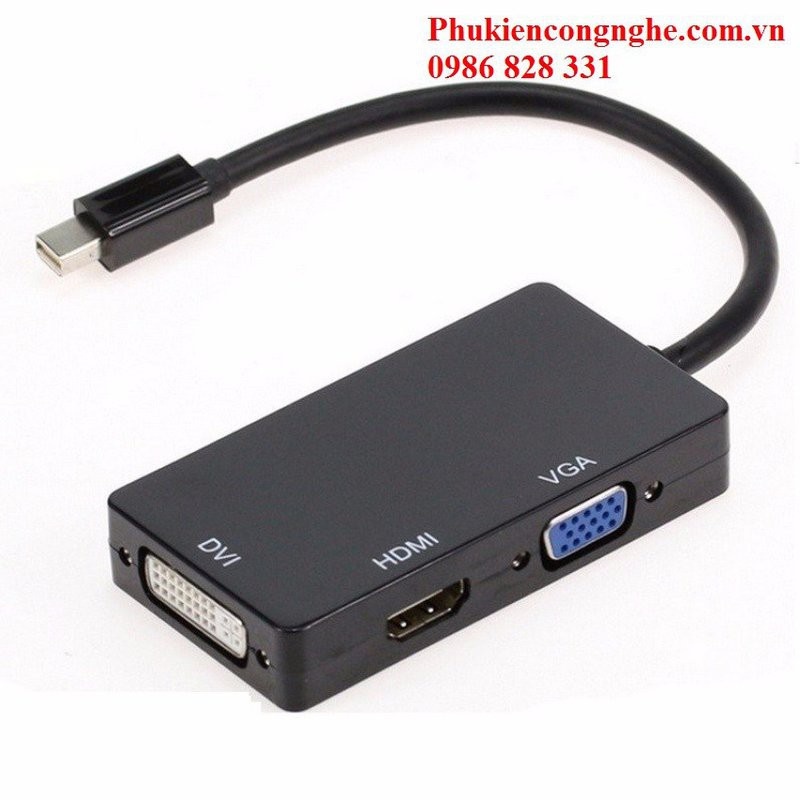 Cáp mini Displayport to HDMI+ VGA + DVI 4