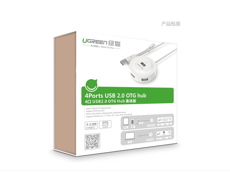 Bộ chia USB 4 cổng hỗ trợ OTG chính hãng Ugreen 20278 17