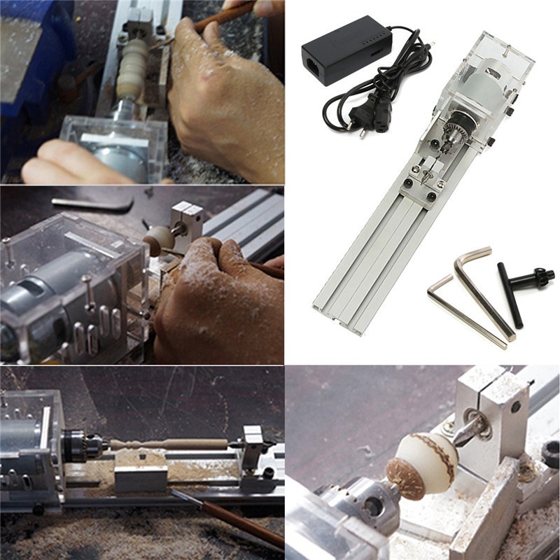 Máy tiện gỗ mini DIY 24V 5