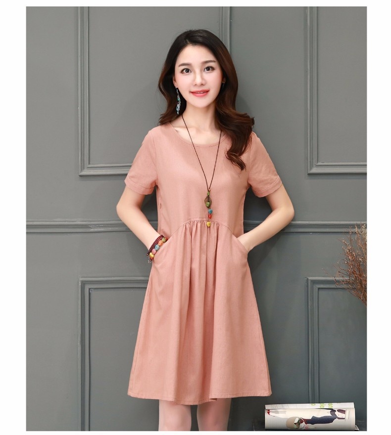 Đầm suông rúm ly cách điệu. 4