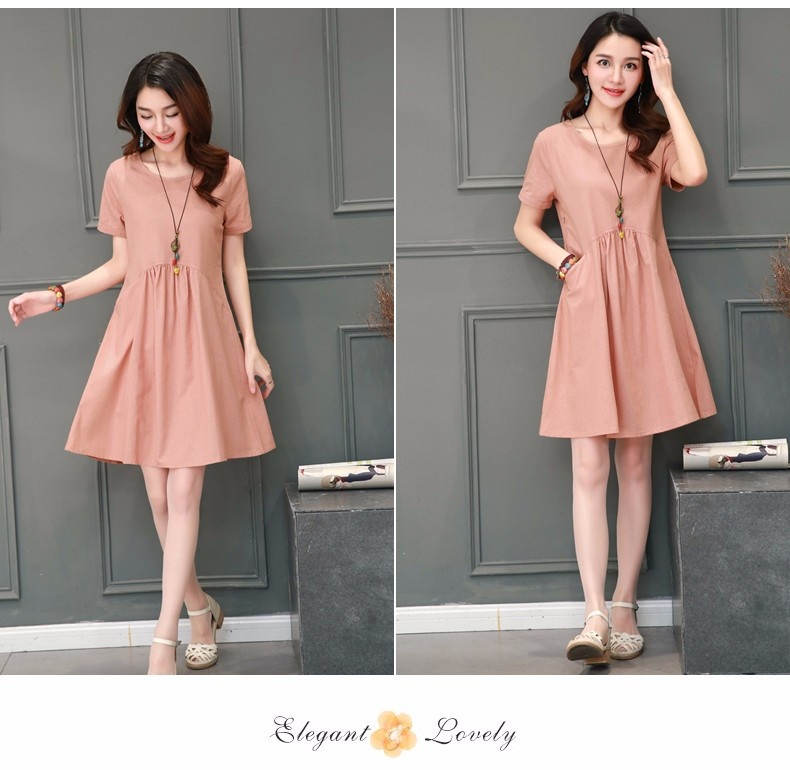 Đầm suông rúm ly cách điệu. 1