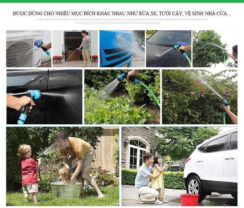 BỘ VÒI TƯỚI CÂY 6 CHẾ ĐỘ PHUN 15M 36