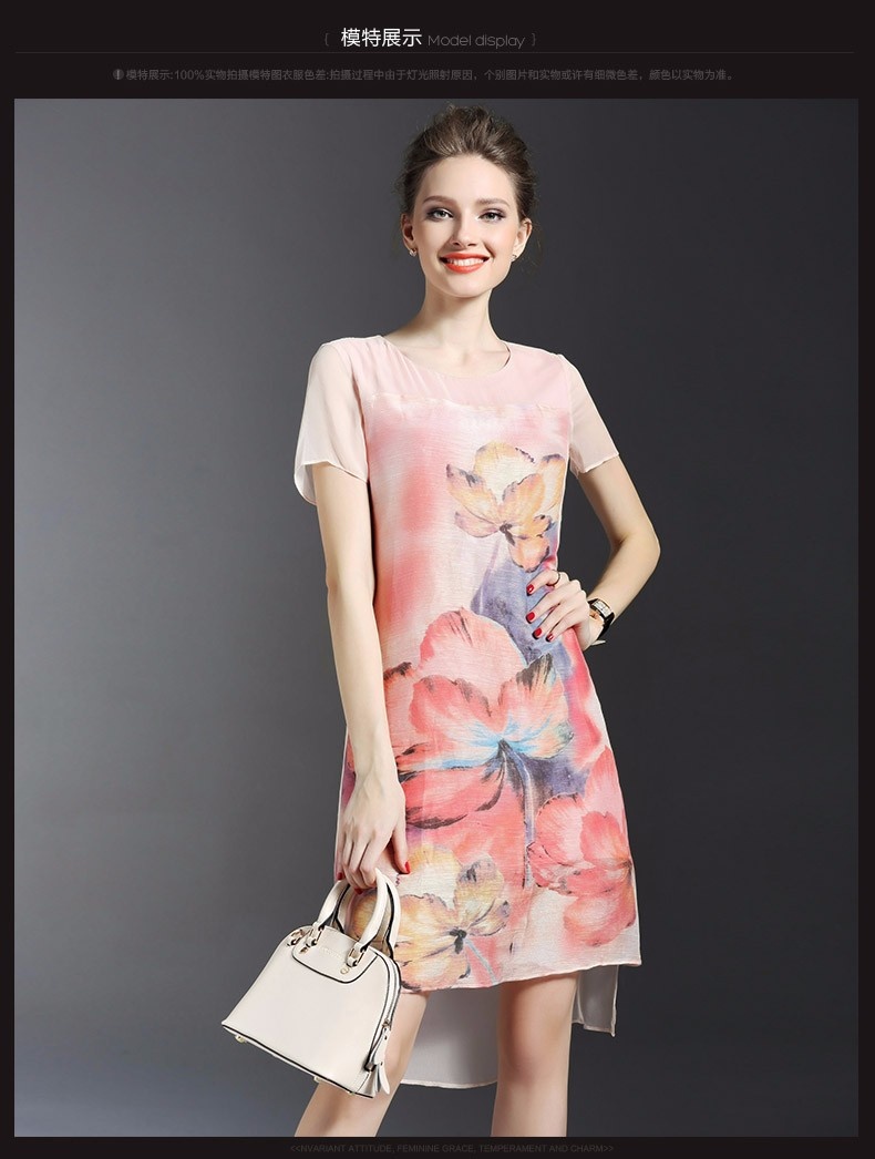 HÀNG NHÂP LOẠI 1- ĐẦM SUÔNG LỤA IN HOA BY4192 7