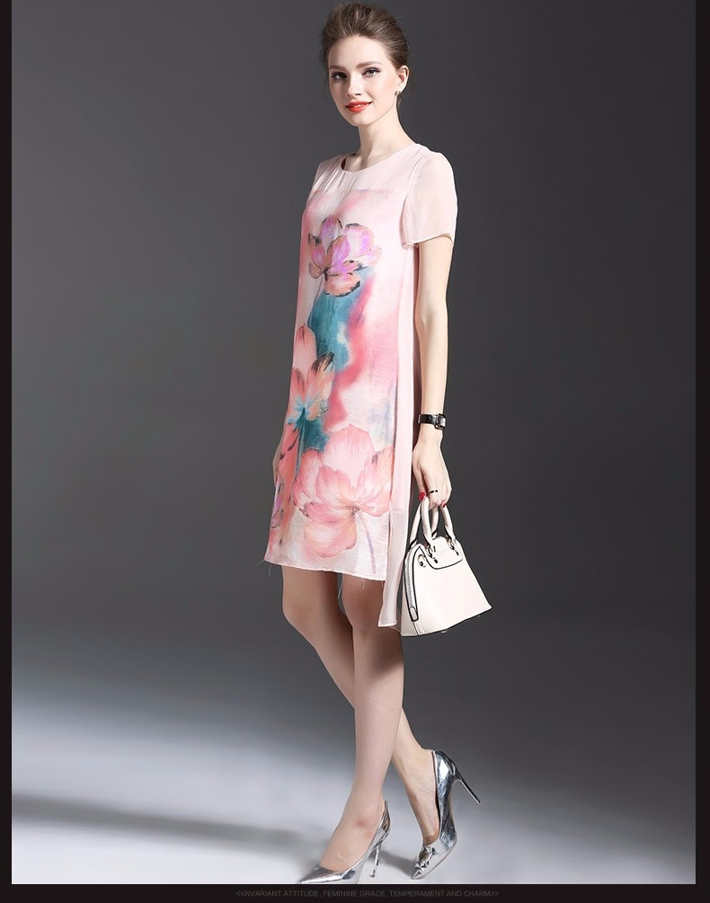 HÀNG NHÂP LOẠI 1- ĐẦM SUÔNG LỤA IN HOA BY4192 4