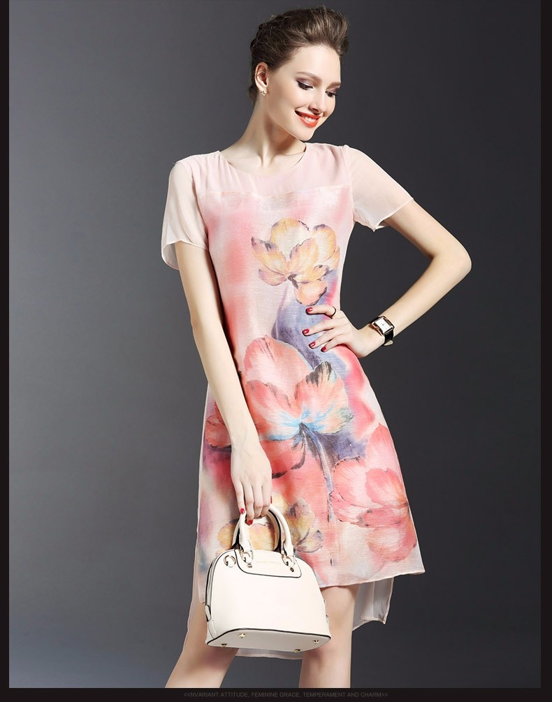 HÀNG NHÂP LOẠI 1- ĐẦM SUÔNG LỤA IN HOA BY4192 9