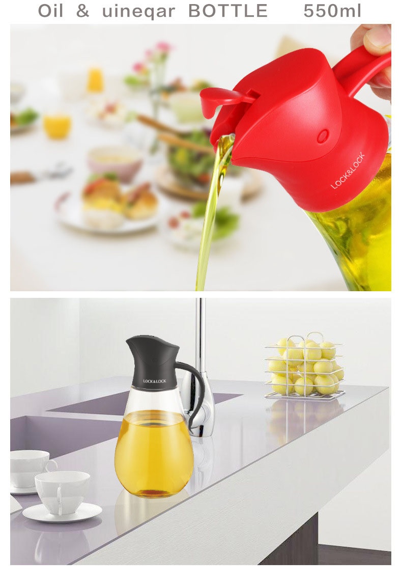 Bình thủy tinh rót dầu Lock&Lock 550ml CK0101BLK
