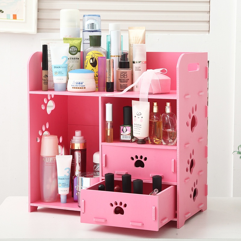 KỆ GỖ ĐỰNG ĐỒ TRANG ĐIỂM - MỸ PHẨM