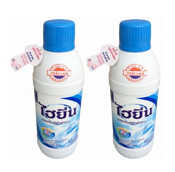 Bo 2 nuoc tay quan ao trang xanh duong Hygiene 600ml