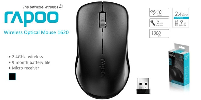 Chuột lazer không dây Rapoo 1620 bảo hành 12 tháng