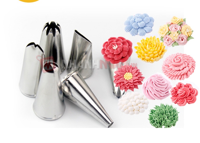 Bộ 24 đuôi bắt bánh kem 3D chuyên nghiệp