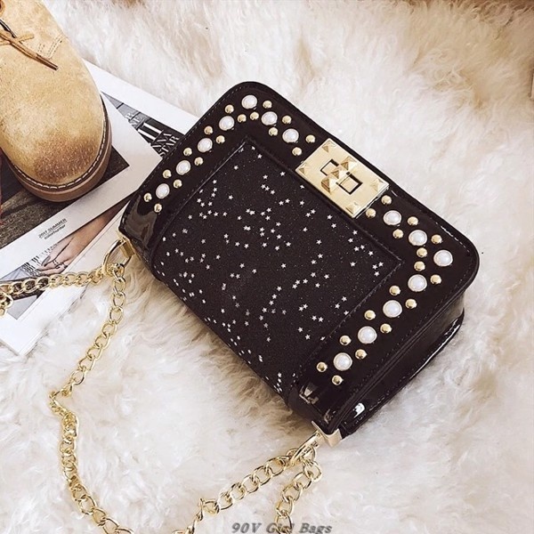 Túi đeo chéo nạm sao óng ánh A035 PKSR (Đỏ)